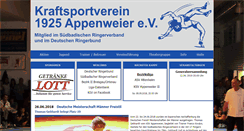 Desktop Screenshot of kraftsportverein-appenweier.de