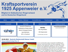 Tablet Screenshot of kraftsportverein-appenweier.de